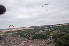 Vaucouleurs in the state Meuse, France seen from a drone