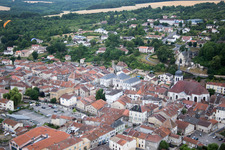 Vaucouleurs in the state Meuse, France from above