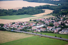 Bird's eye view of Vaucouleurs in the state Meuse, France