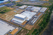 Aerial view of Palatinate Refreshments GmbH in Wörth am Rhein in the state Rhineland-Palatinate, Germany
