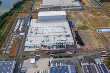 Palatinate Refreshments GmbH in Wörth am Rhein in the state Rhineland-Palatinate, Germany seen from a drone