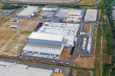 Drone recording of Palatinate Refreshments GmbH in Wörth am Rhein in the state Rhineland-Palatinate, Germany