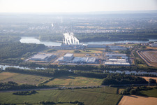 Aerial photograpy of Oberwald industrial area in Wörth am Rhein in the state Rhineland-Palatinate, Germany