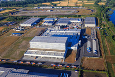 Oblique view of Palatinate Refreshments GmbH in Wörth am Rhein in the state Rhineland-Palatinate, Germany