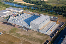 Building and production halls on the premises of Pfaelzer Erfrischungsgetraenke GmbH in Woerth am Rhein in the state Rhineland-Palatinate, Germany
