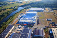 Palatinate Refreshments GmbH in Wörth am Rhein in the state Rhineland-Palatinate, Germany from the drone perspective