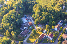 Hohenwettersbacherstraße 38 , "open youth workshop Karlsruhe" at the quarry in the district Grünwettersbach in Karlsruhe in the state Baden-Wuerttemberg, Germany seen from above