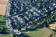 District Hohenwettersbach in Karlsruhe in the state Baden-Wuerttemberg, Germany from above