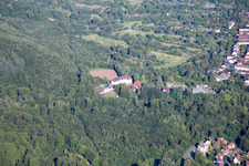 Aerial view of St. Augustinusheim in Ettlingen in the state Baden-Wuerttemberg, Germany