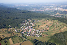 Aerial photograpy of District Schluttenbach in Ettlingen in the state Baden-Wuerttemberg, Germany