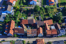 Long Street in the district Schluttenbach in Ettlingen in the state Baden-Wuerttemberg, Germany out of the air