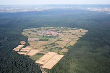 District Büchelberg in Wörth am Rhein in the state Rhineland-Palatinate, Germany out of the air