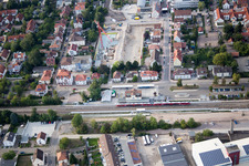 In the city center" New building of RiBa GmbH between Bismarck- and Gartenstr in Kandel in the state Rhineland-Palatinate, Germany out of the air