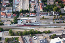 Aerial photograpy of New development area "In the city center" between Bismarck and Gartenstr in Kandel in the state Rhineland-Palatinate, Germany