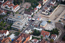New development area "In the city center" between Bismarck and Gartenstr in Kandel in the state Rhineland-Palatinate, Germany from above
