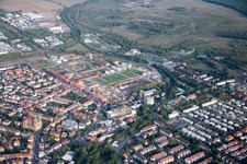 Aerial view of State Garden Show in Landau in der Pfalz in the state Rhineland-Palatinate, Germany