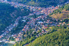 View of the Dernbachtal from the southeast in Ramberg in the state Rhineland-Palatinate, Germany