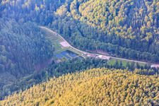 Trout breeding of Palatinate Forest Trout Owner Stefan Erber and ponds of the fishing club Eußerthal Petri-Jünger 2012 eV in Eußerthal in the state Rhineland-Palatinate, Germany