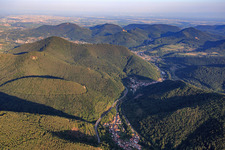 Queichtal towards east in Rinnthal in the state Rhineland-Palatinate, Germany