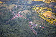 Aerial view of From the northwest in Oberschlettenbach in the state Rhineland-Palatinate, Germany