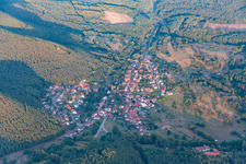 Drone recording of Birkenhördt in the state Rhineland-Palatinate, Germany