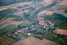 Aerial view of Oberhausen in the state Rhineland-Palatinate, Germany