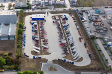 Distribution center on the site of Spedition Kube & Kubenz in teh industrial district Im Langgewann in Worms in the state Rhineland-Palatinate, Germany