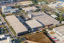 Building complex and distribution center on the site of Bueromoebelherstellers Kinnarps GmbH in Worms in the state Rhineland-Palatinate, Germany