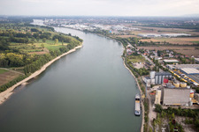 District Rheindürkheim in Worms in the state Rhineland-Palatinate, Germany from above