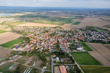 Aerial photograpy of District Nordheim in Biblis in the state Hesse, Germany