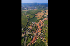 Village view from the east in Niederhorbach in the state Rhineland-Palatinate, Germany