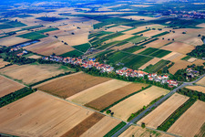 Aerial view of Village overview from the southeast in Vollmersweiler in the state Rhineland-Palatinate, Germany