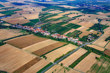 Aerial photograpy of Village overview from the southeast in Vollmersweiler in the state Rhineland-Palatinate, Germany