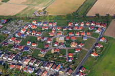 Aerial view of New development area Im Unterfeld in the district Schaidt in Wörth am Rhein in the state Rhineland-Palatinate, Germany