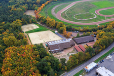 Aerial photograpy of Racing and Riding Club Herxheim eV in Herxheim bei Landau in the state Rhineland-Palatinate, Germany