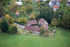Aerial photograpy of Oberhoffen-lès-Wissembourg in the state Bas-Rhin, France