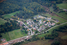 Dambach in the state Bas-Rhin, France from above