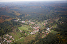 Dambach in the state Bas-Rhin, France seen from above