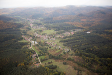 Bird's eye view of Dambach in the state Bas-Rhin, France
