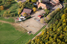 Aerial photograpy of Niederbronn-les-Bains in the state Bas-Rhin, France