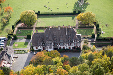 Villa le Riessack in Niederbronn-les-Bains in the state Bas-Rhin, France out of the air