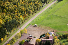 Bird's eye view of Niederbronn-les-Bains in the state Bas-Rhin, France