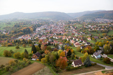 Drone image of Niederbronn-les-Bains in the state Bas-Rhin, France