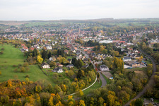 Aerial photograpy of Niederbronn-les-Bains in the state Bas-Rhin, France