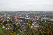 Niederbronn-les-Bains in the state Bas-Rhin, France from above