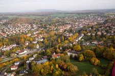 Niederbronn-les-Bains in the state Bas-Rhin, France from above