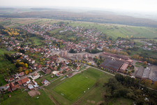 Aerial view of Zinswiller in the state Bas-Rhin, France