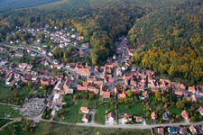 Offwiller in the state Bas-Rhin, France from above