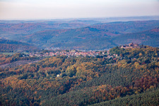 Aerial photograpy of Lichtenberg in the state Bas-Rhin, France