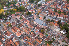 Reichshoffen in the state Bas-Rhin, France from above